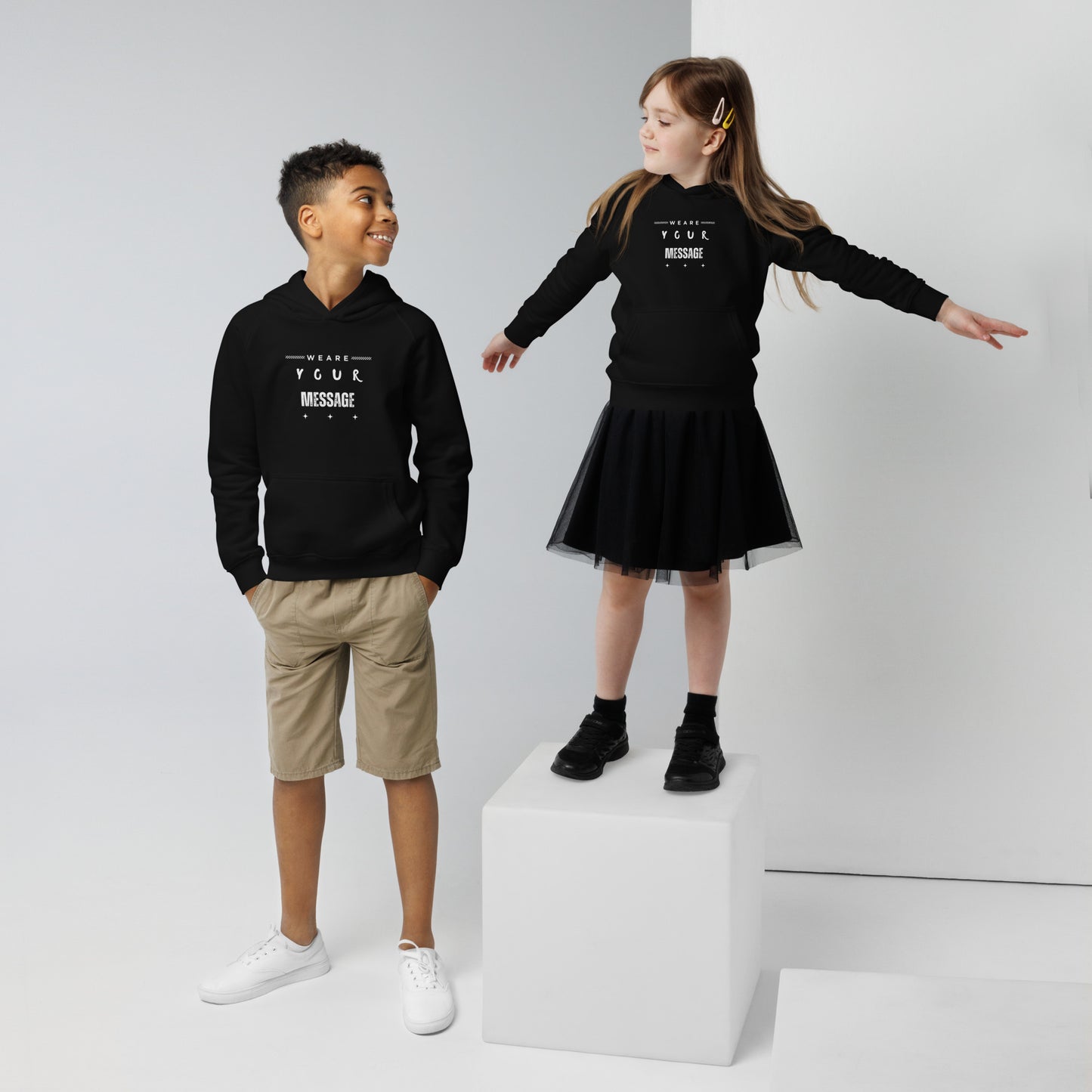 WYM text eco hoodie - Kids