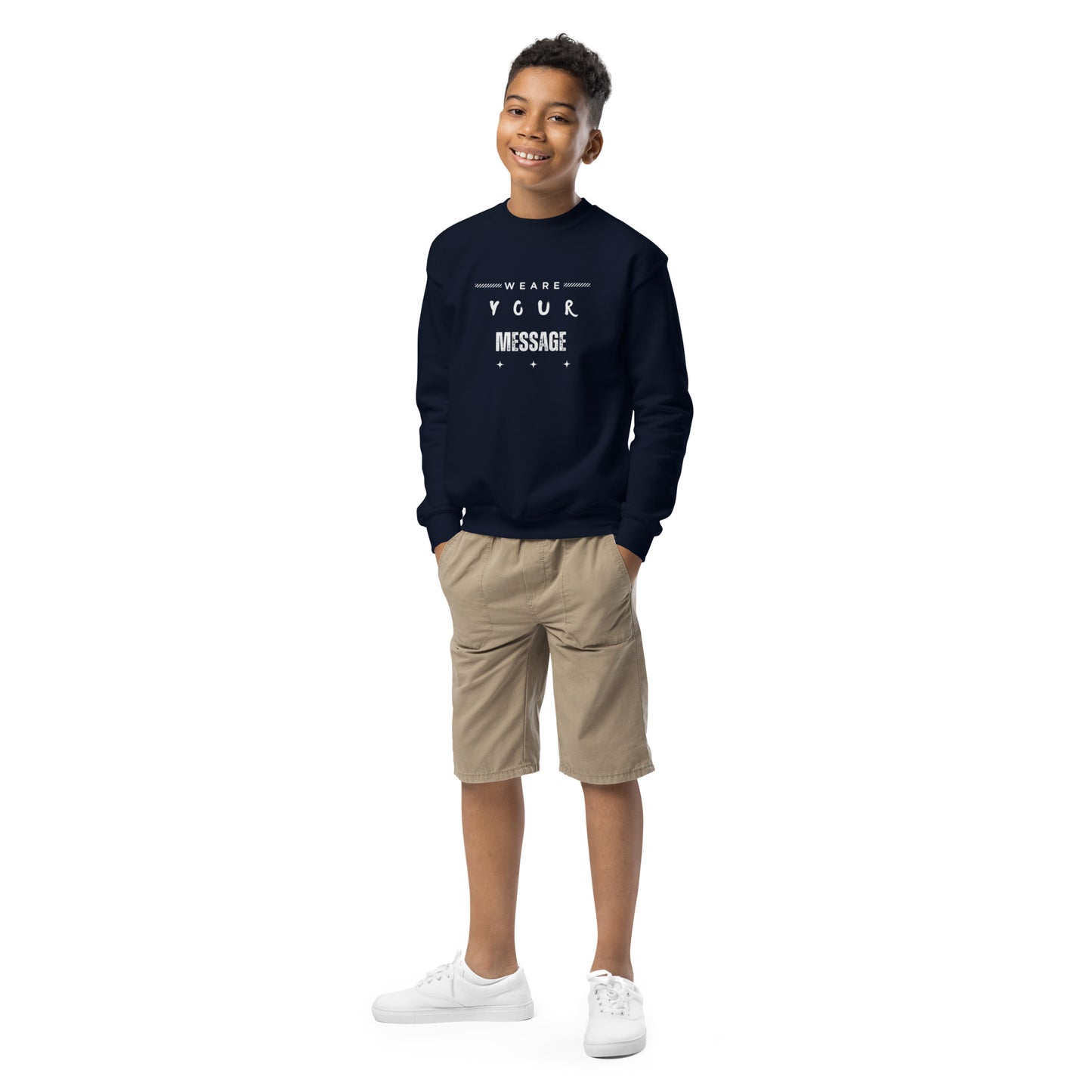 WYM Text Youth Crewneck Sweatshirt